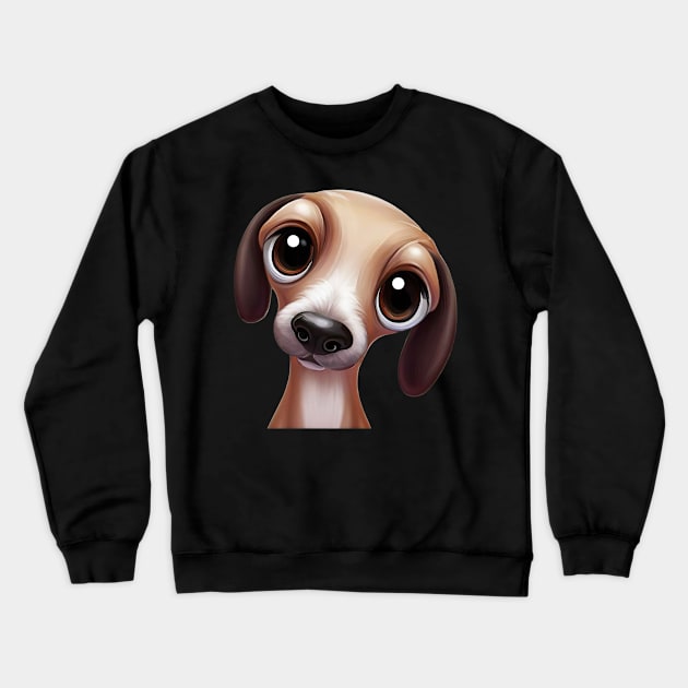 Greyhound Gaze Crewneck Sweatshirt by Art By Mojo